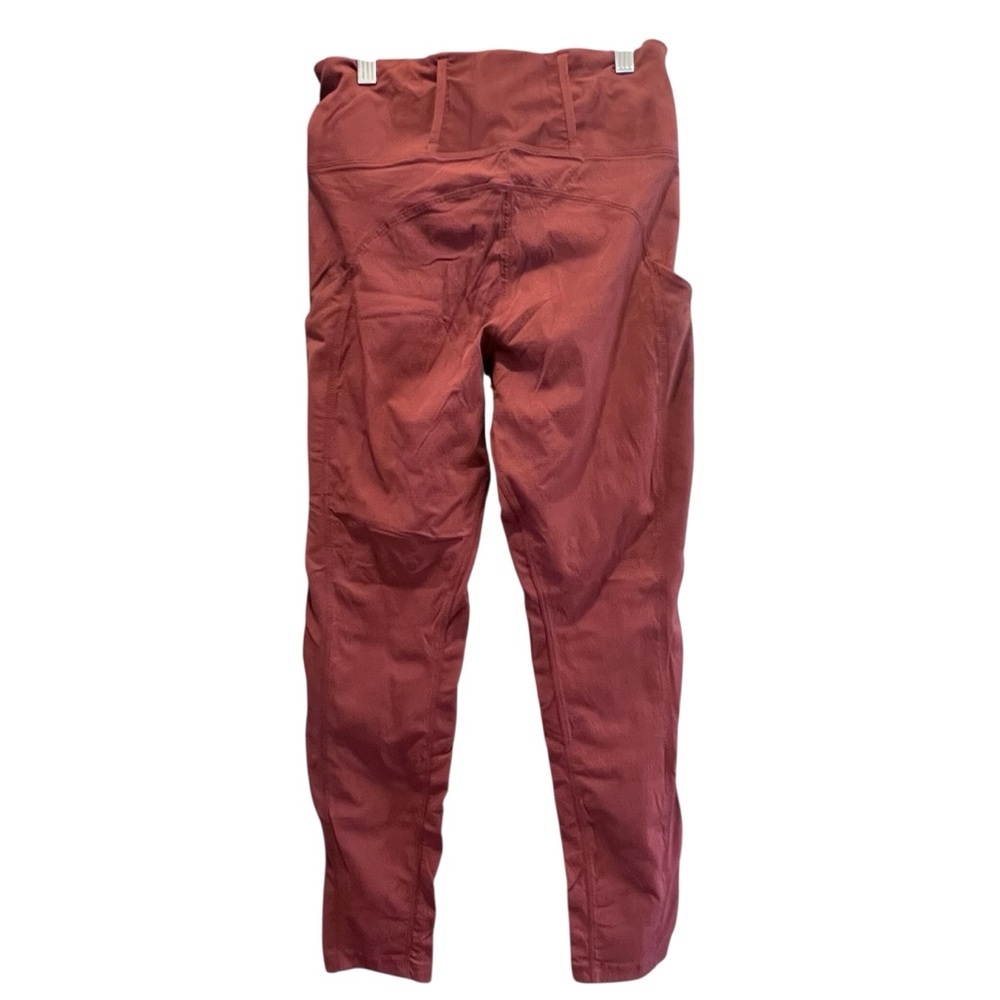 ATHLETA Trekkie Hybrid Crop Tight Pants High Rise Leggings Cognac Brown Size 4 - Picture 4 of 16